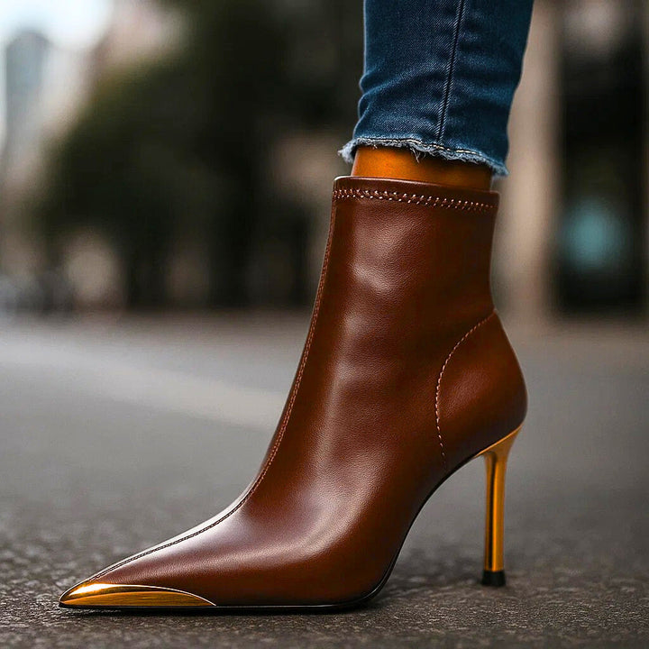 VALENTINA GOLD-POINT BOOTS
