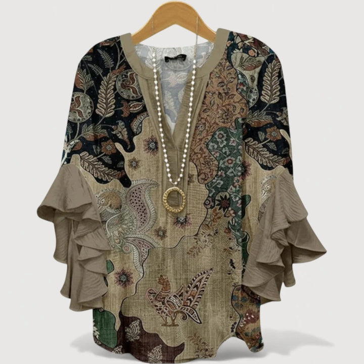 ALIANE – Bohemian Ruffle Top