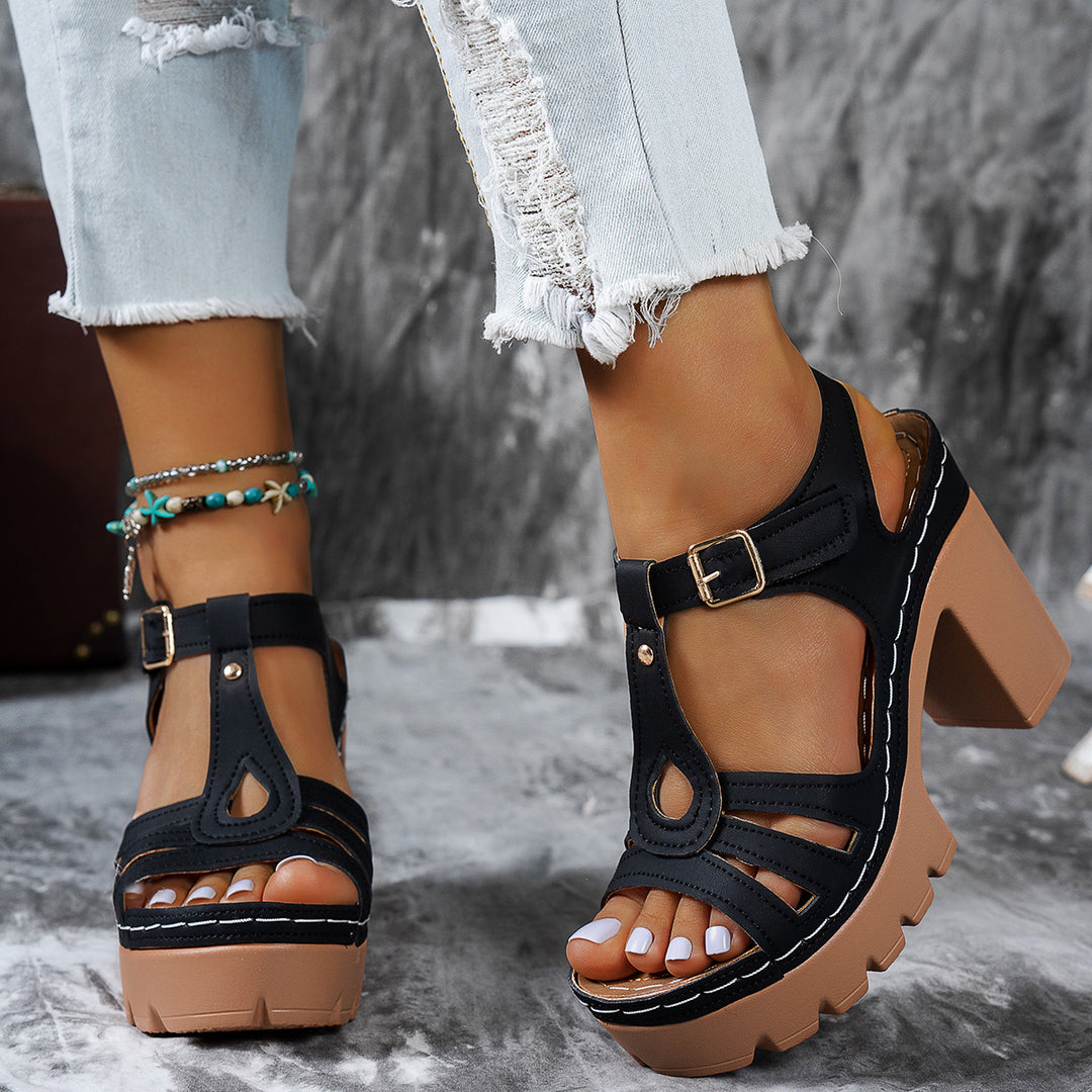 Elara™ Vintage Platform Sandals