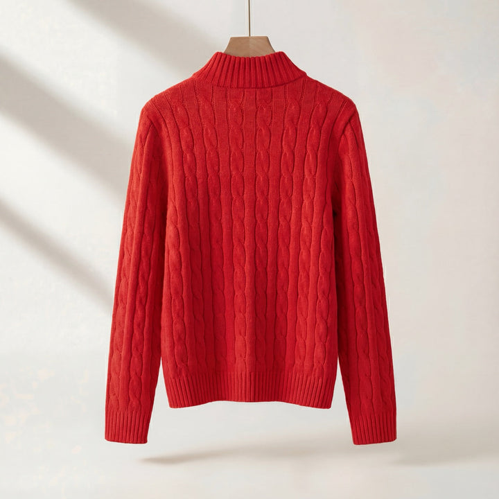 Varlyn Cashmere-Blend Relaxed Cable Half-Zip Jumper