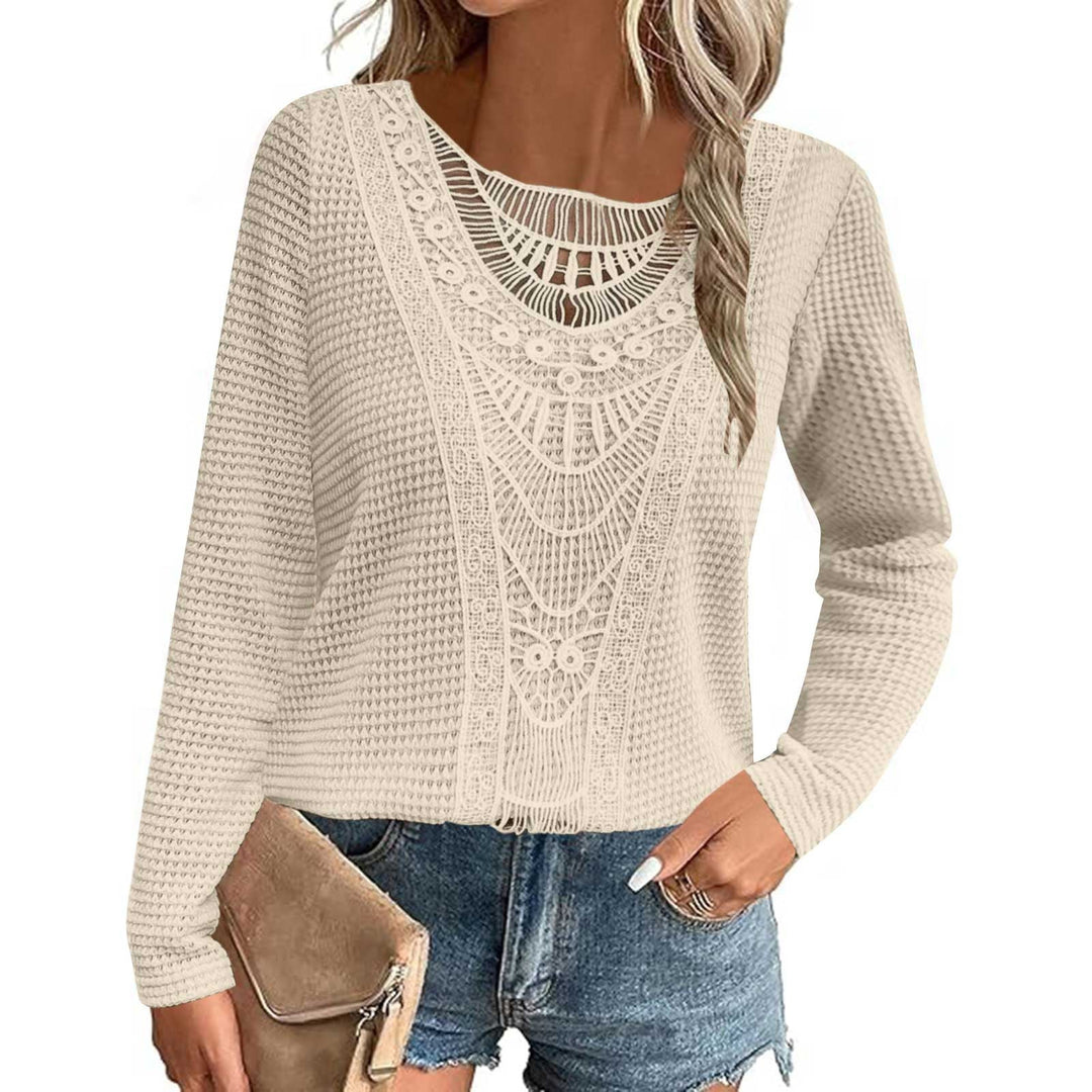Coastal Charm Lace-Trim Tee