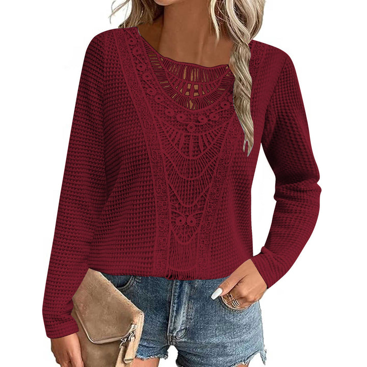 Coastal Charm Lace-Trim Tee
