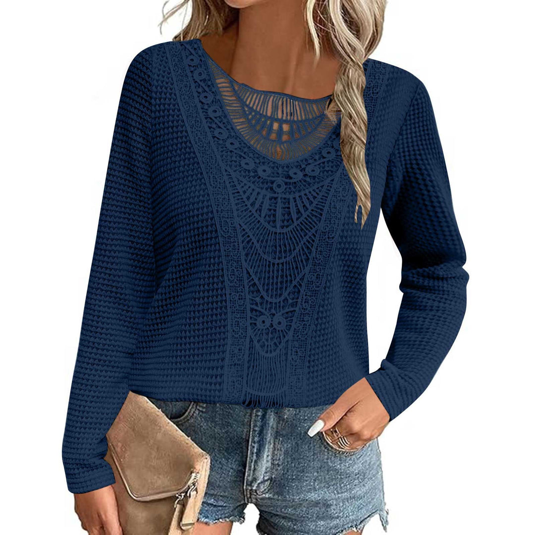 Coastal Charm Lace-Trim Tee