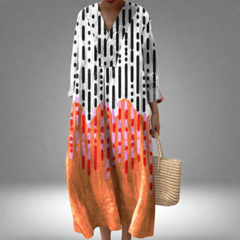 KIARA™ | Elegant Geometric Dress
