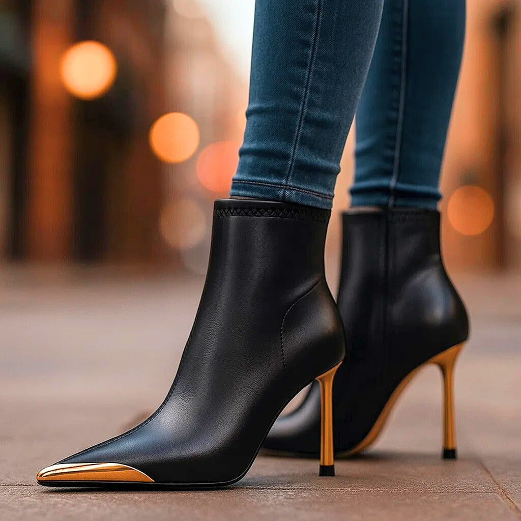 VALENTINA GOLD-POINT BOOTS