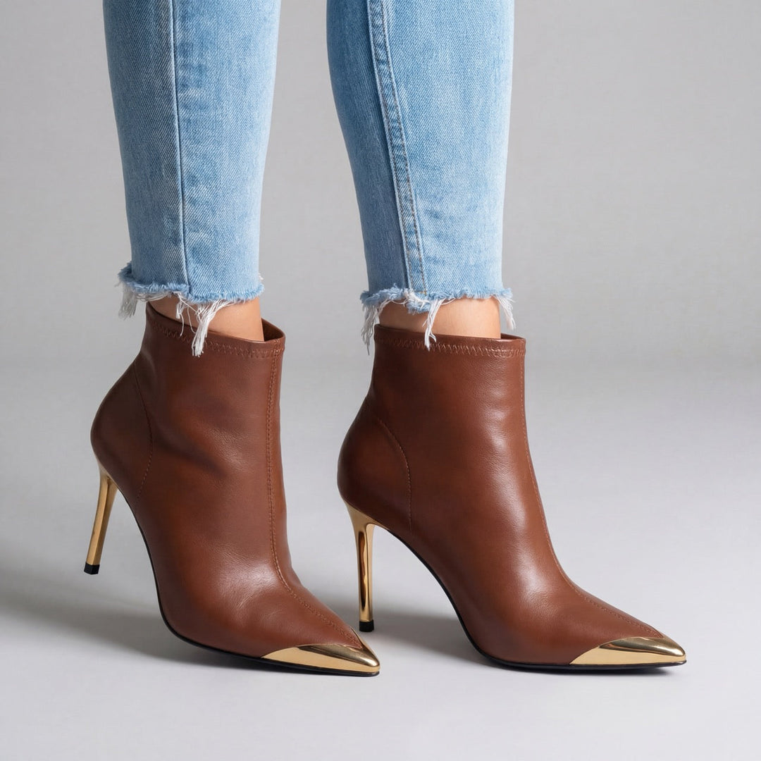 VALENTINA GOLD-POINT BOOTS